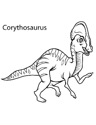 Kolorowanka dinozaur Corythosaurus